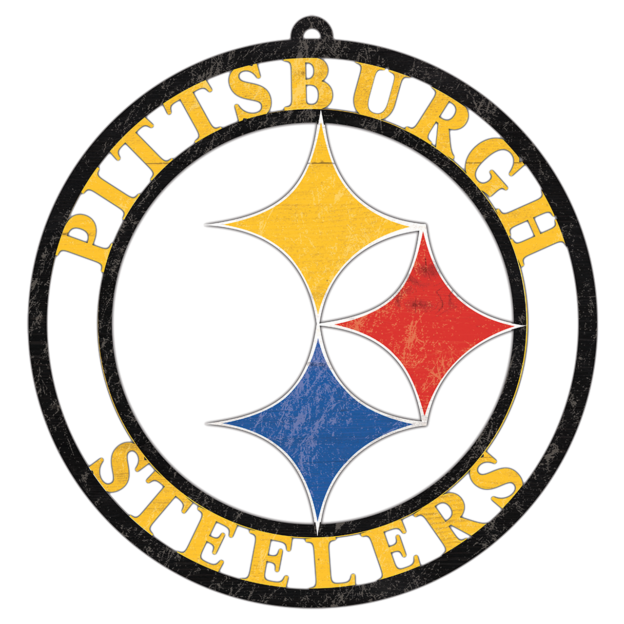 #WC114 PITTSBURGH STEELERS MDF WOOD NFL TEAM SIGN CUSTOM VINTAGE CRAFT WESTERN HOME DECOR OFFICIAL LICENSED PRODUCT