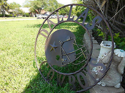 24" DALLAS COWBOYS HELMET CUSTOM VINTAGE METAL WALL ART WESTERN HOME DECOR VINTAGE RUSTIC BRONZE NEW