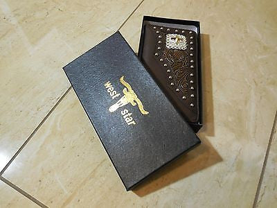 WESTERN CROSS CHECKBOOK BIFOLD MEN'S & WOMEN'S WALLET GENUINE LEATHER NEW