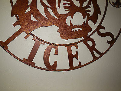 LSU TIGERS METAL CUSTOM VINTAGE CRAFT ART SIGN  WESTERN HOME DECOR 12,18",24",32",36"