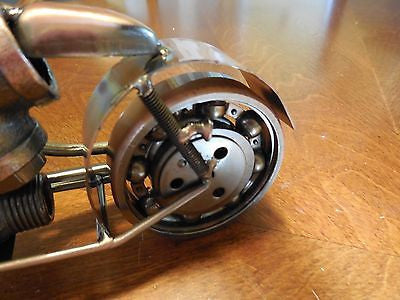 12" HARLEY STYLE MOTORCYCLE METAL COPPER ART HAND CRAFT WESTERN HOME BAR DECOR