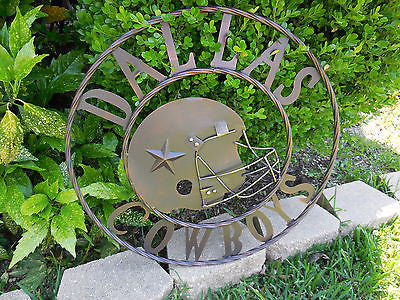 24" DALLAS COWBOYS HELMET CUSTOM VINTAGE METAL WALL ART WESTERN HOME DECOR VINTAGE RUSTIC BRONZE NEW