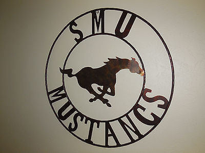 12",18",24",32",36" SMU MUSTANGS CUSTOM METAL VINTAGE CRAFT WESTERN HOME DECOR HANDMADE