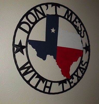 24" DON'T MESS WITH TEXAS MAP BARN METAL SIGN WALL DECOR WESTERN HOME DECOR NEW HANDMADE #EH12839