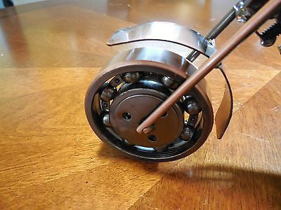 12" HARLEY STYLE MOTORCYCLE METAL COPPER ART HAND CRAFT WESTERN HOME BAR DECOR