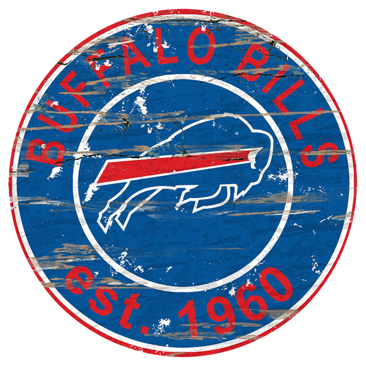 #W104 BUFFALO BILLS MDF WOOD NFL TEAM SIGN CUSTOM VINTAGE CRAFT WESTERN HOME DECOR OFFICIAL LICENSED PRODUCT