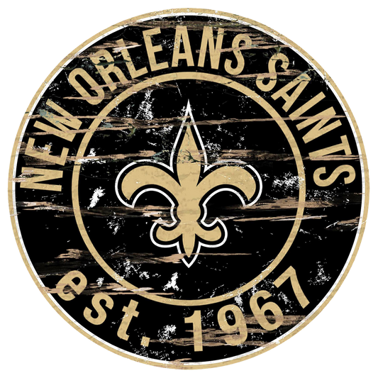 #W112 NEW ORLEANS SAINTS MDF WOOD NFL TEAM SIGN CUSTOM VINTAGE CRAFT WESTERN HOME DECOR OFFICIAL LICENSED PRODUCT