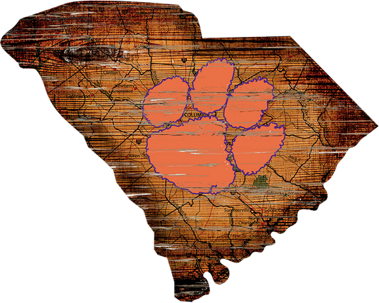 #WST207 CLEMSON STATE TIN SIGN CUSTOM METAL VINTAGE TEAM CRAFT ART WESTERN HOME DECOR HANDMADE