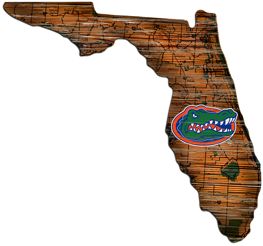 #WST202 FLORIDA GATORS STATE TIN SIGN CUSTOM METAL VINTAGE TEAM CRAFT ART WESTERN HOME DECOR HANDMADE