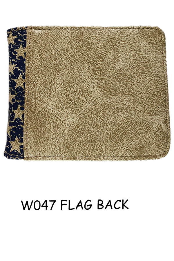 AMERICANA USA FLAG WALLET BI FOLD LEATHER WALLET WESTERN FASHION NEW