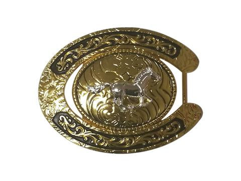 HORSE BELT BUCKLE GOLD SILVER BLACK WESTERN BUCKLE FASHION ART NEW #EH12280