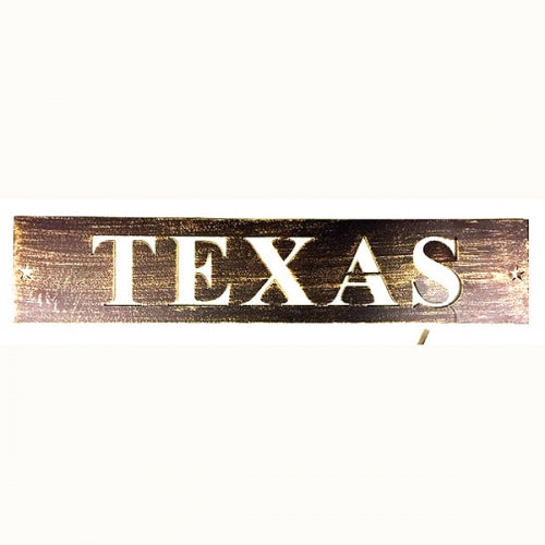 #SI_B8046 TEXAS PLAQUE 14.25" X 3" METAL SIGN WESTERN HOME DECOR HANDMADE NEW