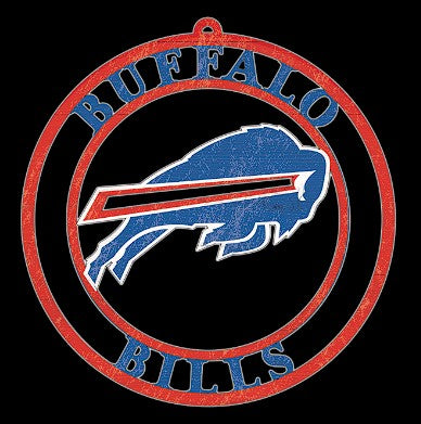 #WC104 BUFFALO BILLS MDF WOOD NFL TEAM SIGN CUSTOM VINTAGE CRAFT WESTERN HOME DECOR OFFICIAL LICENSED PRODUCT