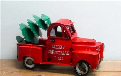 20" MULTI STYLE PICKUP TRUCK METAL GARDEN ART FIGURINE OUTDOOR & INDOOR FARM HOUSE WESTERN HOME DECOR HANDMADE NEW: 20"L X 10"W X 12" H