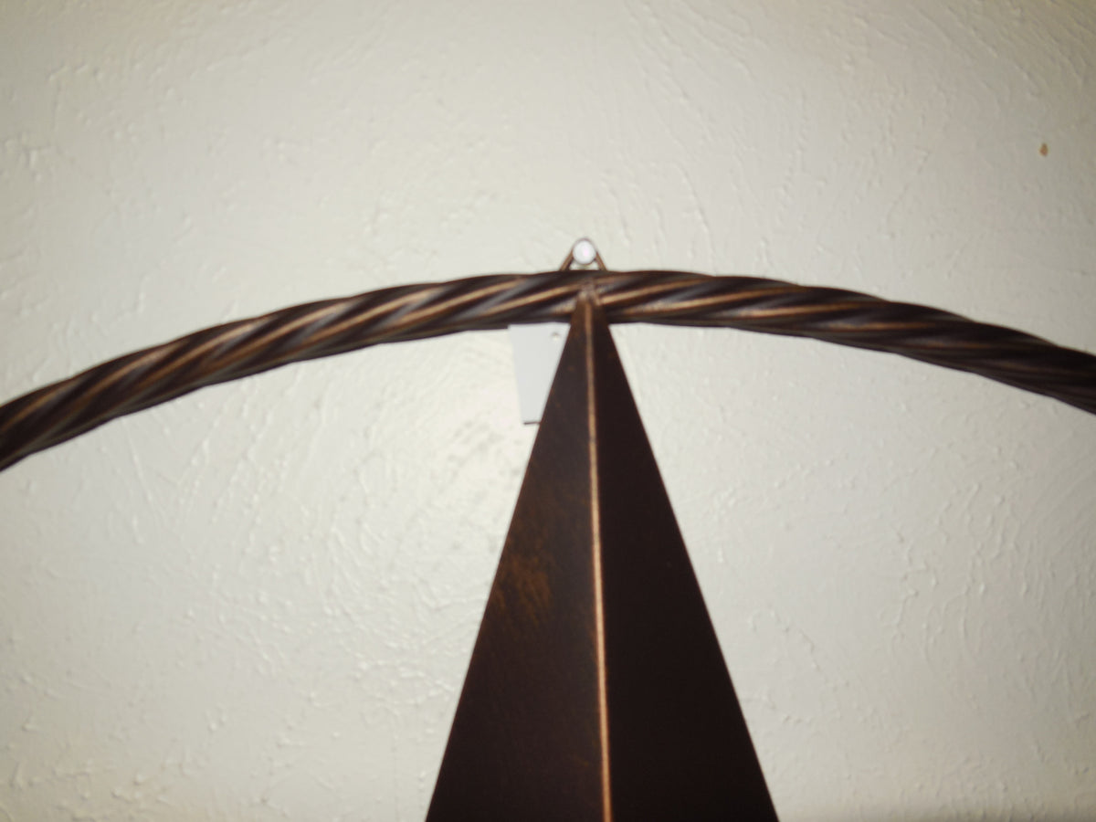 32" BARN STAR METAL LONESTAR TWISTED ROPE RING WESTERN HOME DECOR HANDMADE NEW-#EH10009