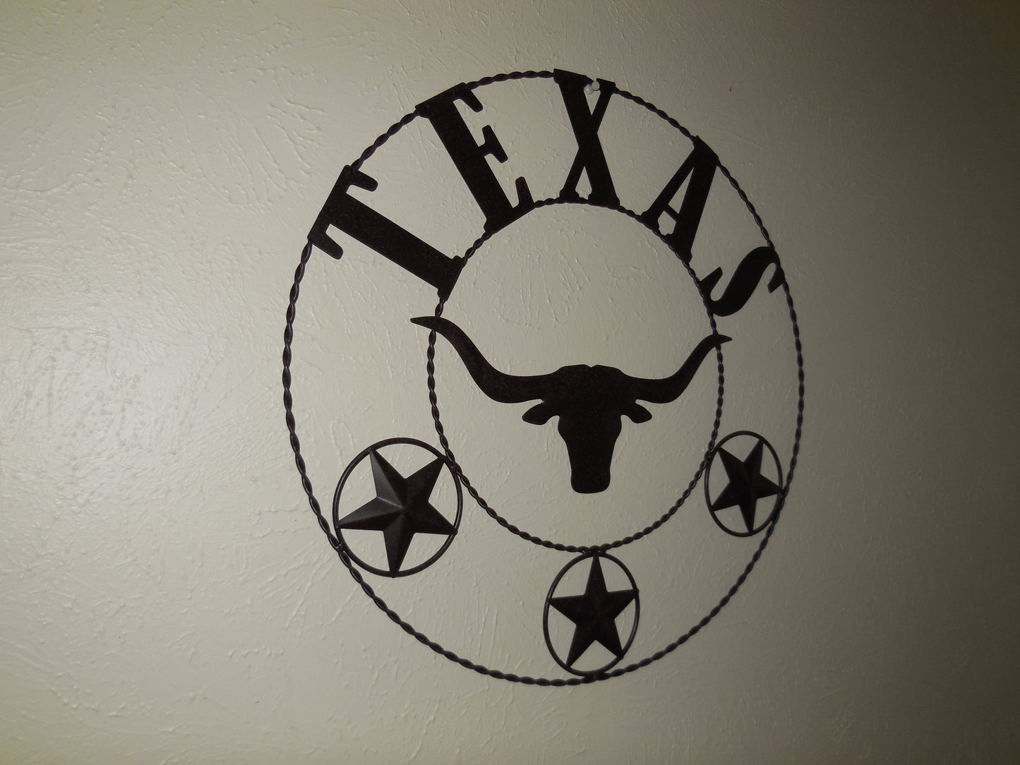 21" TEXAS LONGHORNS METAL WALL ART WESTERN HOME DECOR NEW