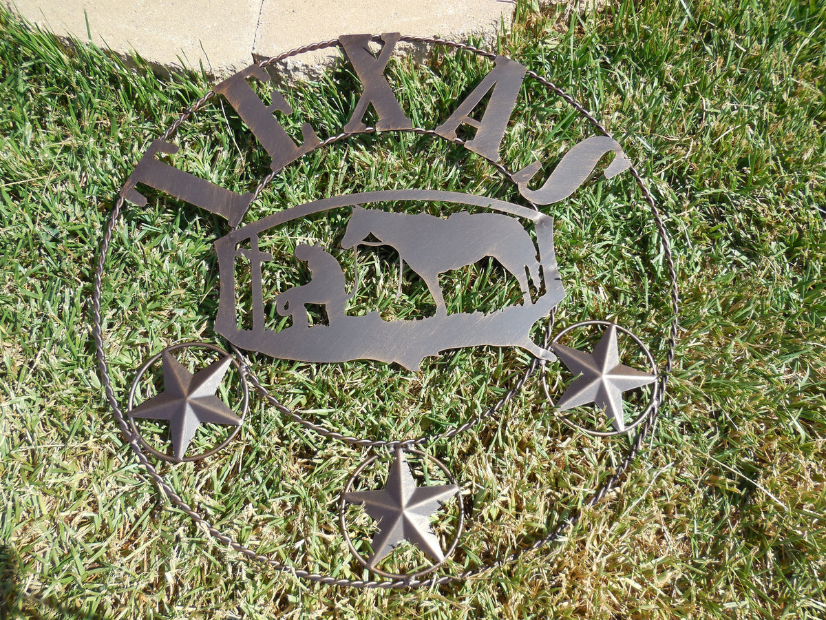 #SI_A15204 OKLAHOMA WELCOME 18" SIGN METAL WALL ART WESTERN HOME DECOR HANDMADE NEW