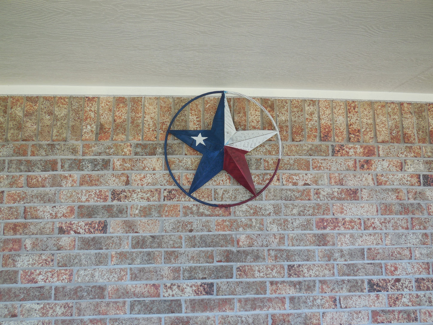 12", 16", 24",32",36" TEXAS LICENSE PLATE FLAG METAL RED WHITE BLUE BARN STAR WESTERN HOME DECOR HANDMADE