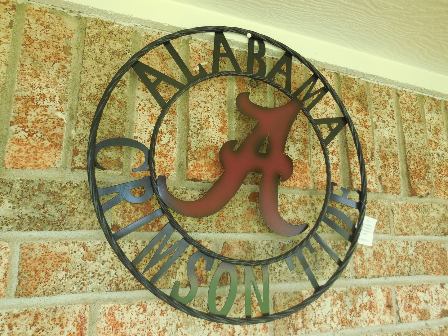 ALABAMA CRIMSON TIDE CUSTOM METAL VINTAGE CRAFT WALL SIGN WESTERN HOME DECOR HANDMADE 12",18",24",36"