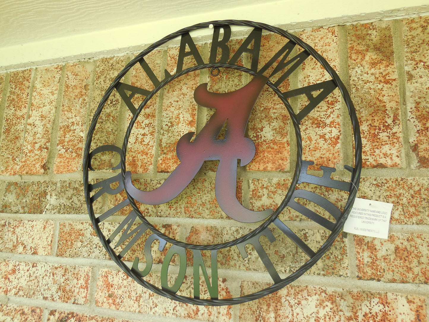 ALABAMA CRIMSON TIDE CUSTOM METAL VINTAGE CRAFT WALL SIGN WESTERN HOME DECOR HANDMADE 12",18",24",36"