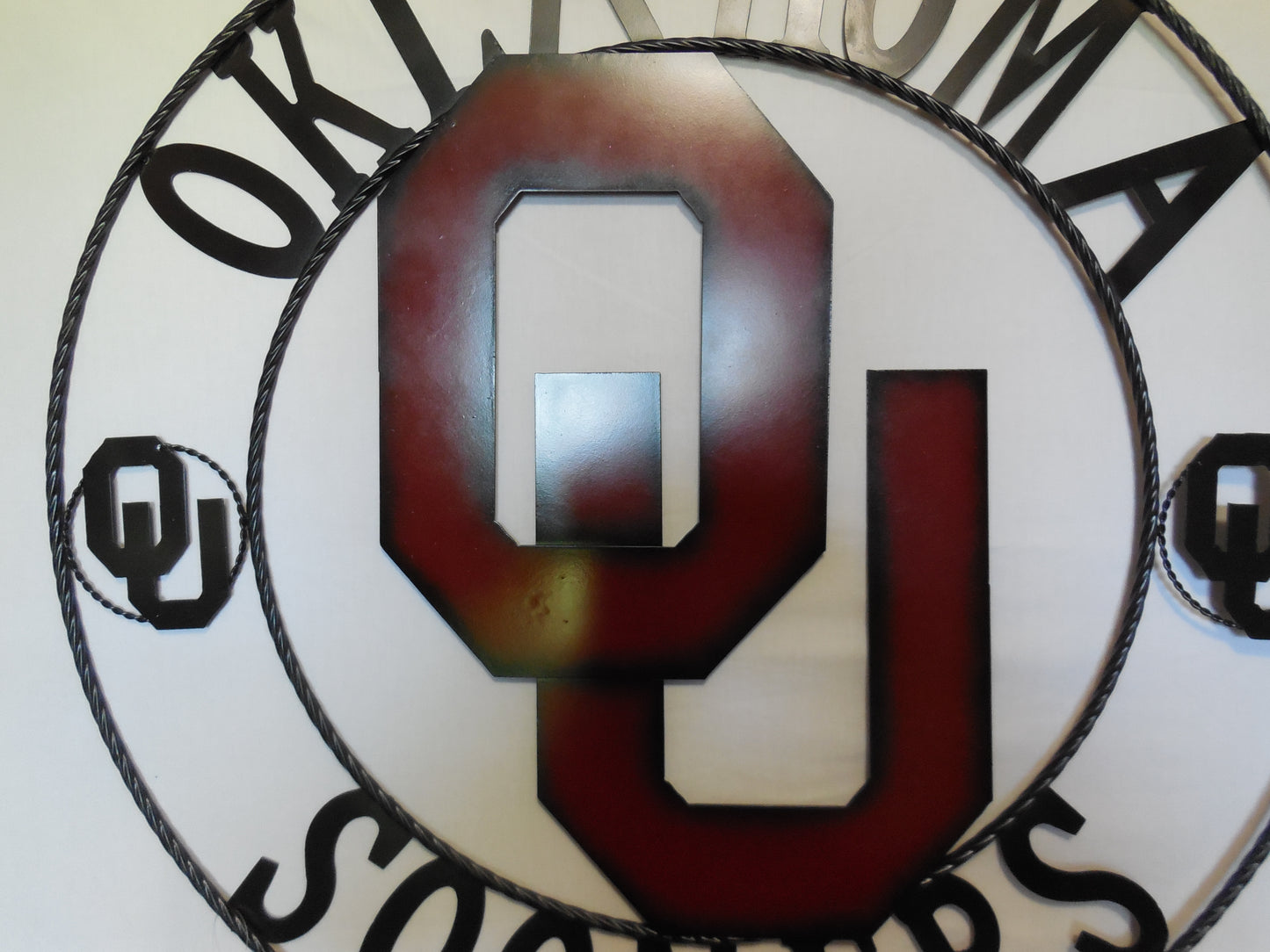 12", 18", 24", 32" OU OKLAHOMA SOONERS METAL CUSTOM VINTAGE CRAFT WALL ART TEAM SIGN HANDMADE
