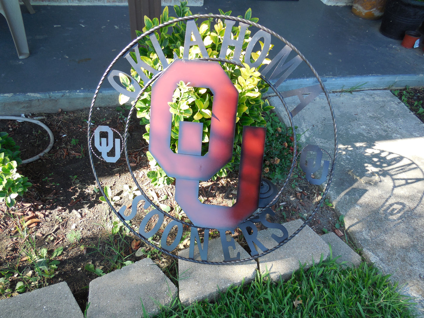 12", 18", 24", 32" OU OKLAHOMA SOONERS METAL CUSTOM VINTAGE CRAFT WALL ART TEAM SIGN HANDMADE