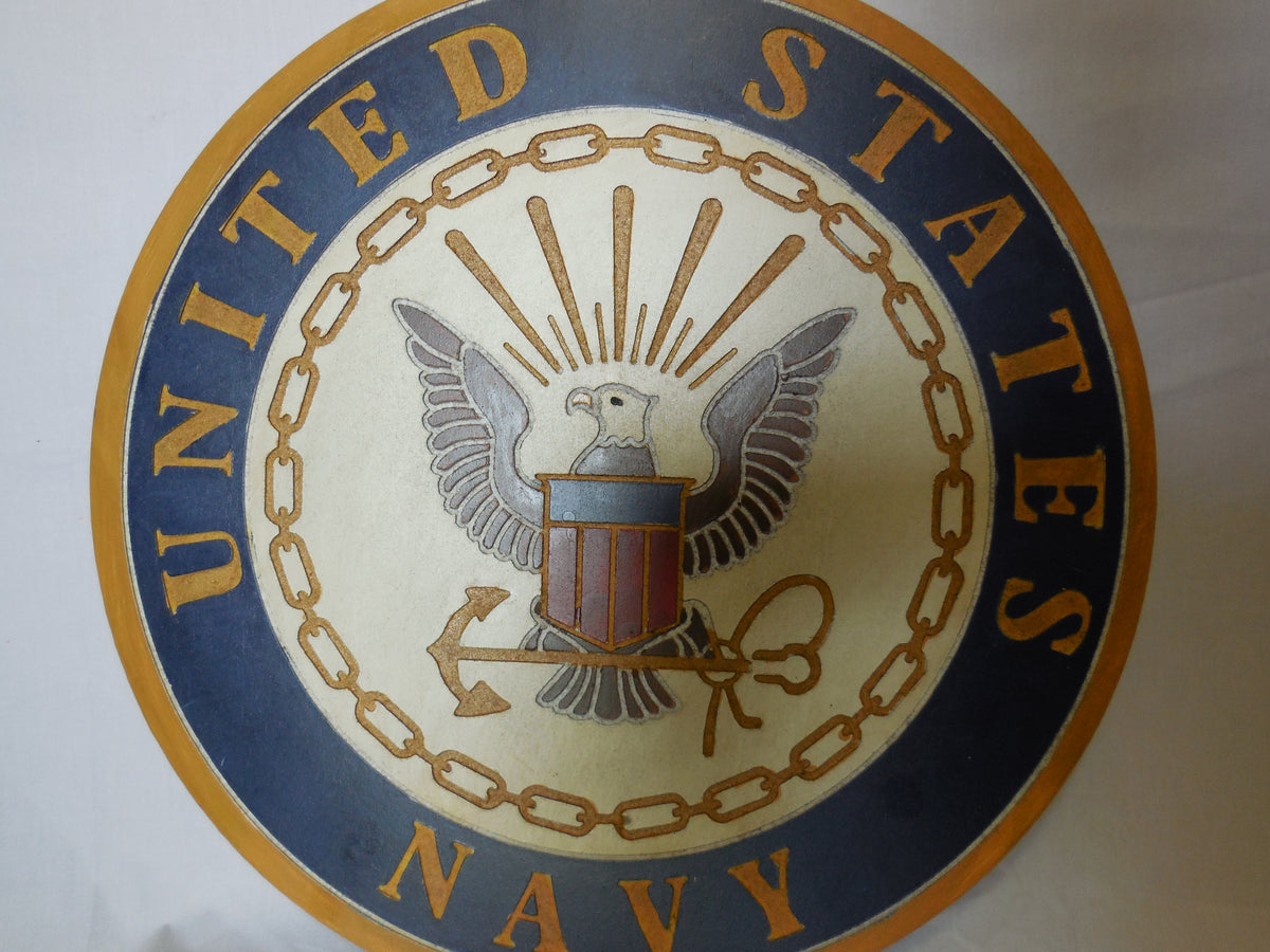 21" UNITED STATES NAVY MILITARY HAND CARVED WOOD PLAQUE ART CRAFT WESTERN HOME DECOR RUSTIC HANDMADE ART NEW