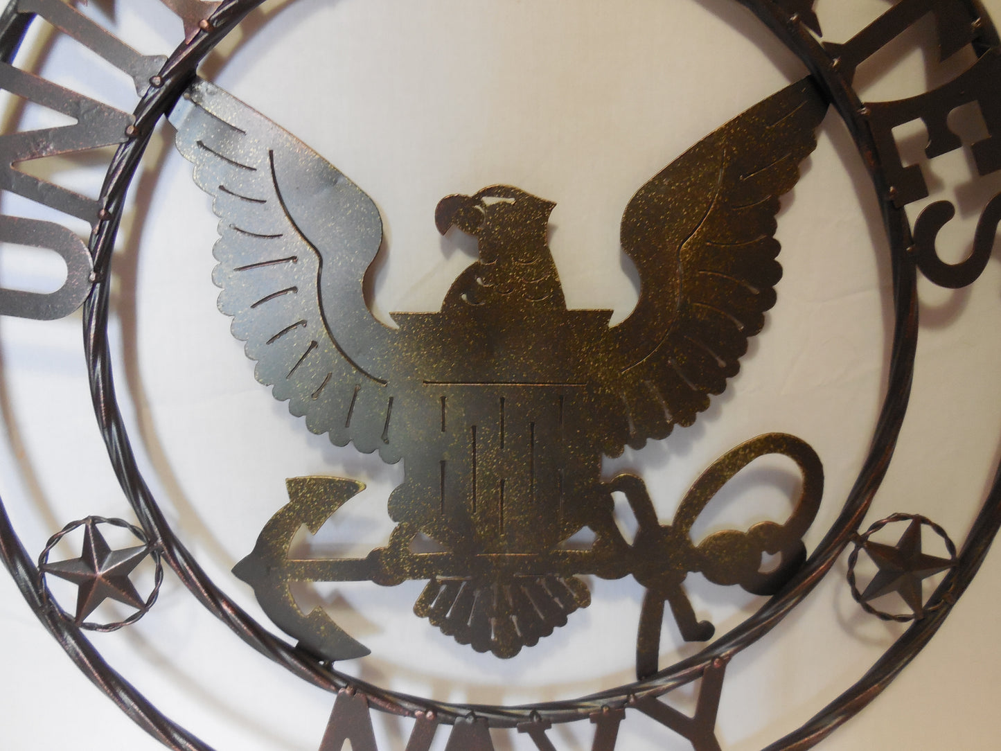 #EH10100 NAVY 24" UNITED STATES USA MILITARY CUSTOM METAL VINTAGE CRAFT SIGN RUSTIC BRONZE HANDMADE