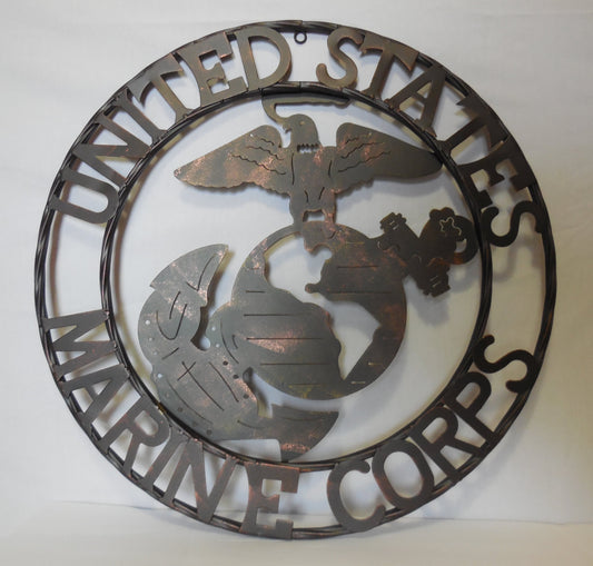 #EH10080 18",24",32" USA MARINE CORPS MILITARY PATRIOTIC METAL WALL ART SIGN WESTERN HOME DECOR HANDMADE