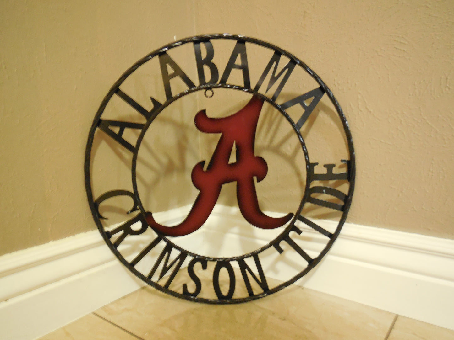 ALABAMA CRIMSON TIDE CUSTOM METAL VINTAGE CRAFT WALL SIGN WESTERN HOME DECOR HANDMADE 12",18",24",36"