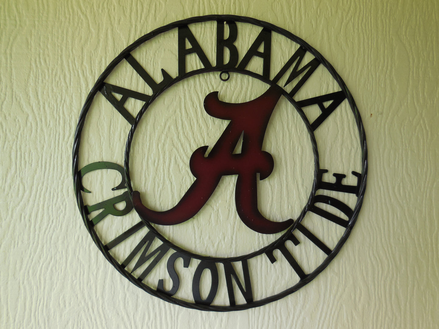 ALABAMA CRIMSON TIDE CUSTOM METAL VINTAGE CRAFT WALL SIGN WESTERN HOME DECOR HANDMADE 12",18",24",36"