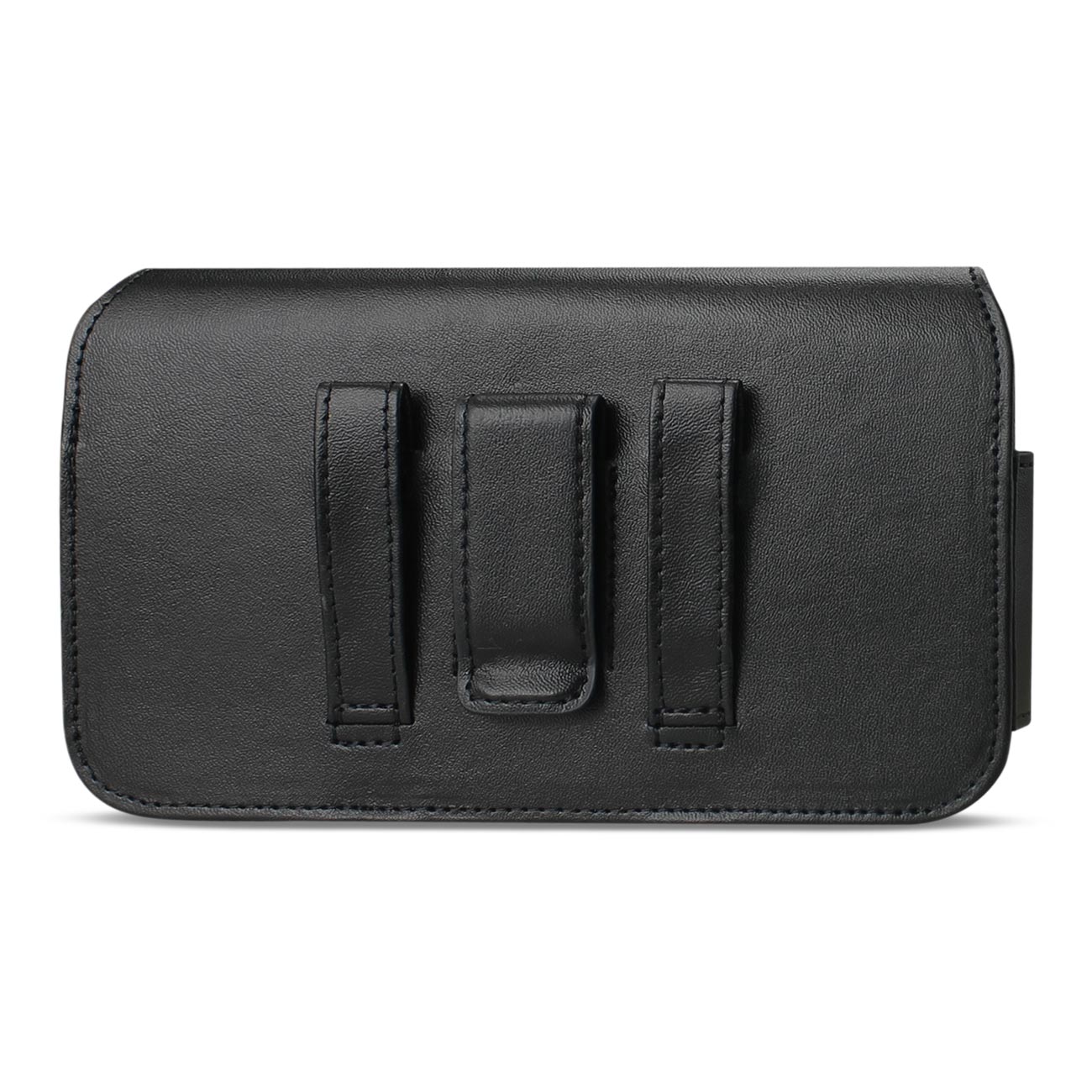 HP126B-BK 7" REIKO XL MEGA EXTRA LARGE LEATHER POUCH BELT LOOP HOLSTER CELL PHONE CASE UNIVERSAL OVERSIZE