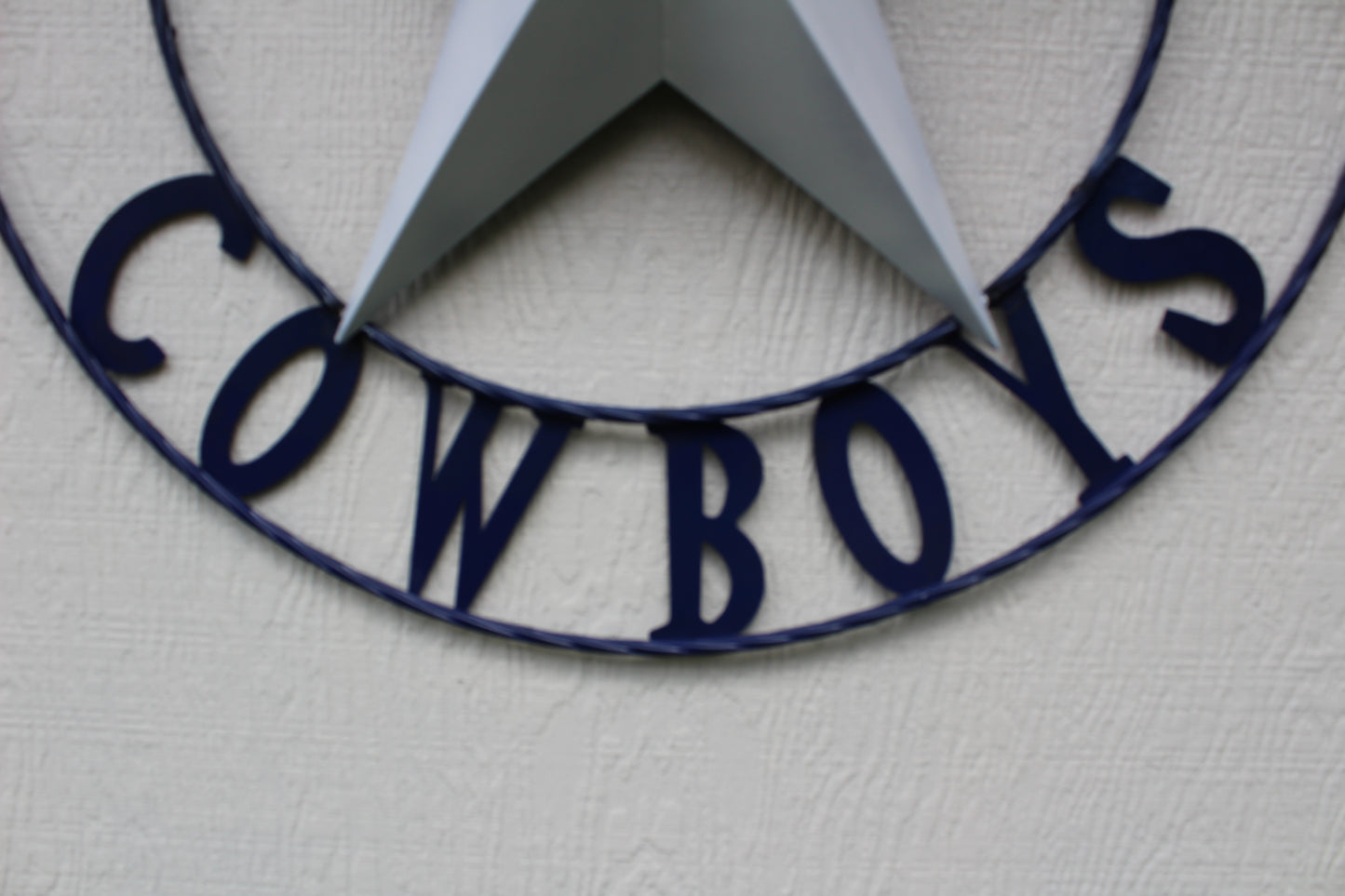 DALLAS COWBOYS STAR METAL BARN LONE STAR WESTERN HOME DECOR BLUE & WHITE STAR, SIZE:24",32",36",40",42",44",46",50"