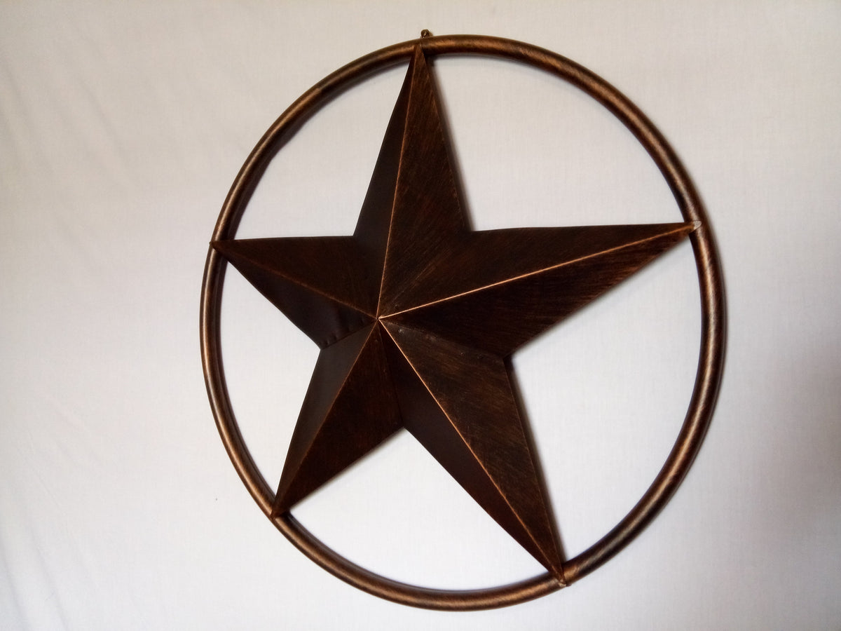 32" RUSTIC BRONZE SOLID RING METAL BARN LONE STAR WESTERN HOME DECOR HANDMADE NEW-#EH10027