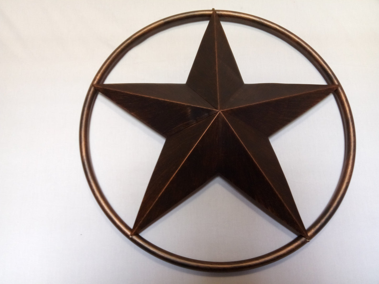 SOLID RING BRONZE BARN STAR METAL LONE STAR WESTERN HOME DECOR HANDMADE NEW 3" TO 38"-#EH10026