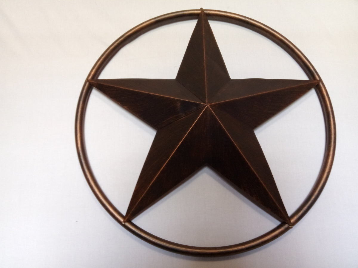 32" RUSTIC BRONZE SOLID RING METAL BARN LONE STAR WESTERN HOME DECOR HANDMADE NEW-#EH10027