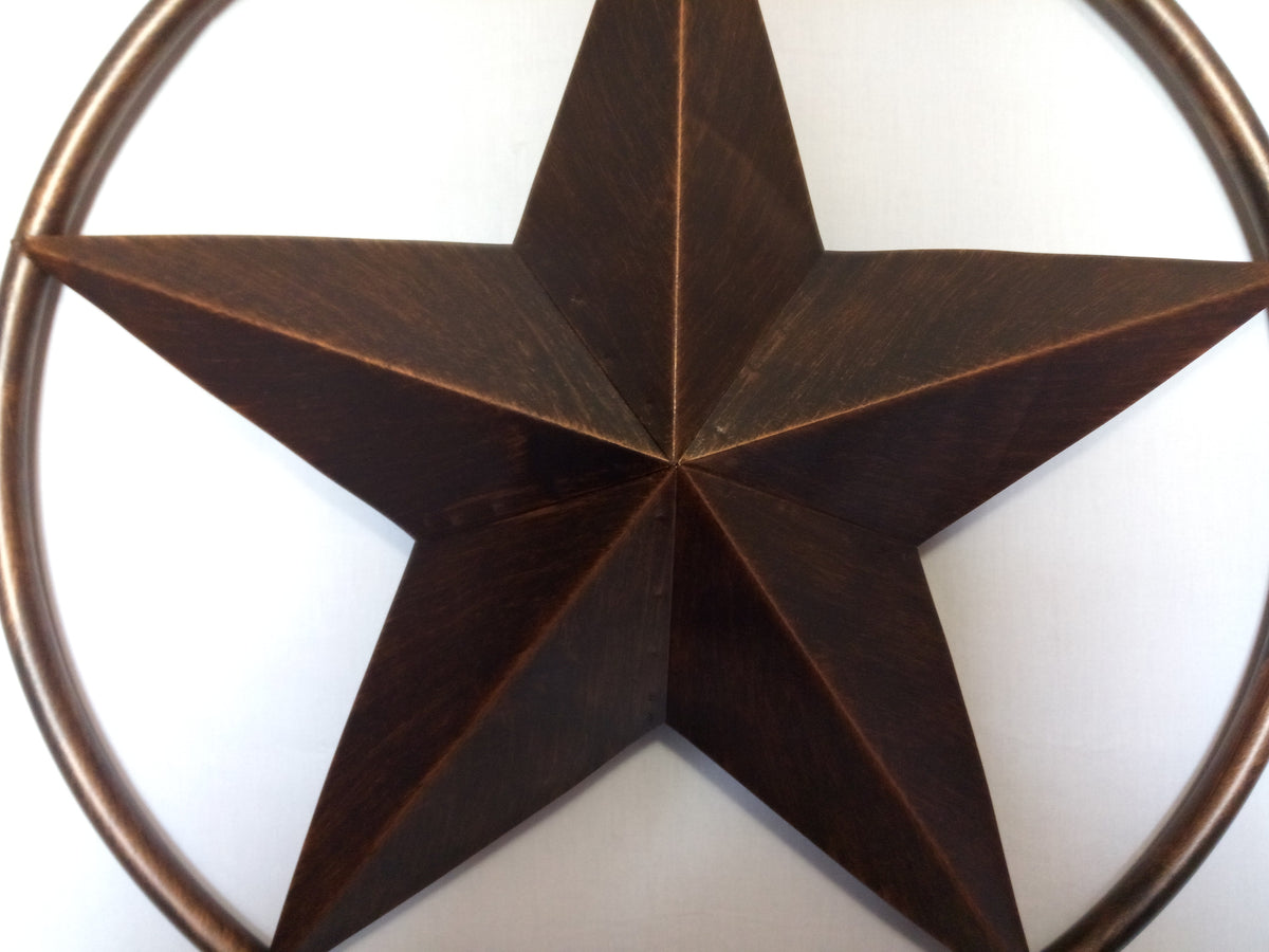 32" RUSTIC BRONZE SOLID RING METAL BARN LONE STAR WESTERN HOME DECOR HANDMADE NEW-#EH10027