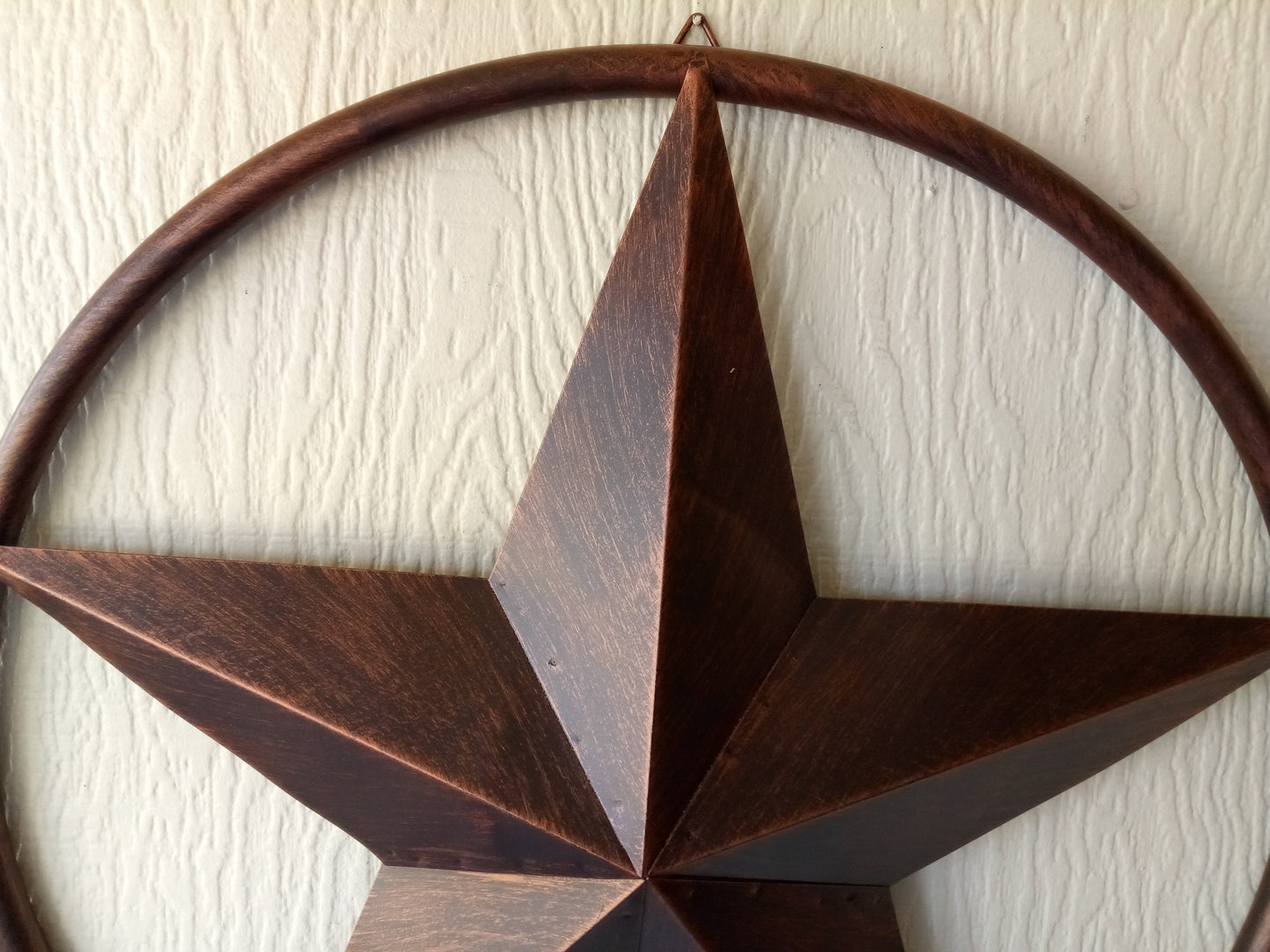 3" TO 38" RUSTIC BRONZE BARN STAR SOLID RING METAL LONE STAR WESTERN HOME DECOR HANDMADE-#EH10026