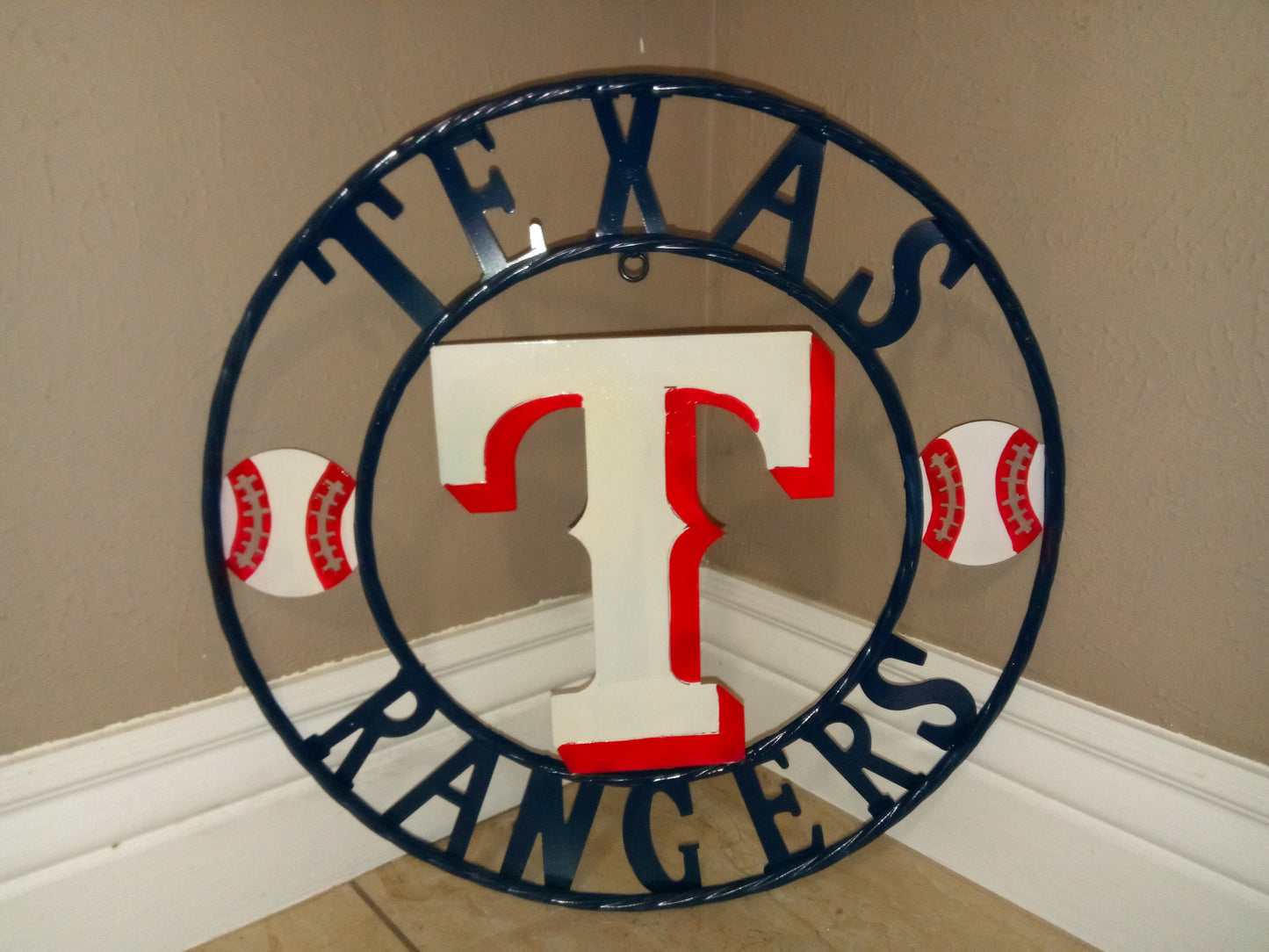 12", 18", 24", 32" TEXAS RANGERS BARN CUSTOM METAL VINTAGE CRAFT SIGN TEAM HANDMADE