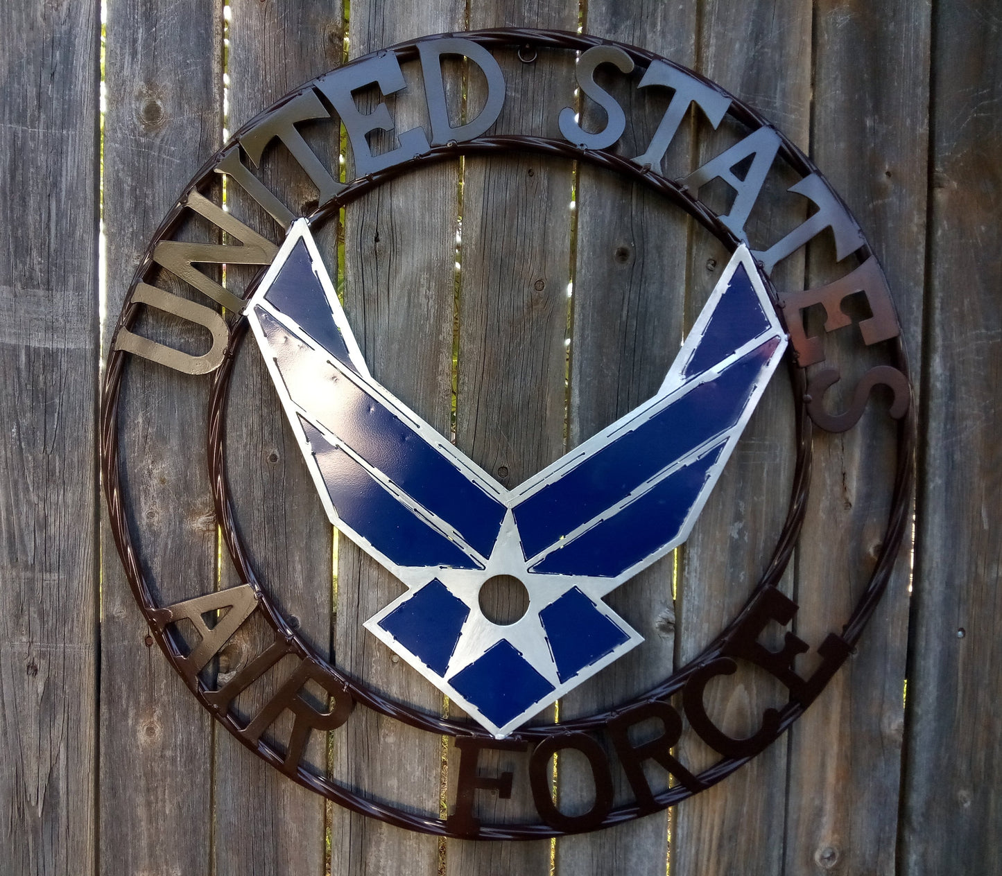 24" US AIRFORCE MILITARY METAL WALL ART WESTERN HOME DECOR VINTAGE RUSTIC WALL DECOR NEW