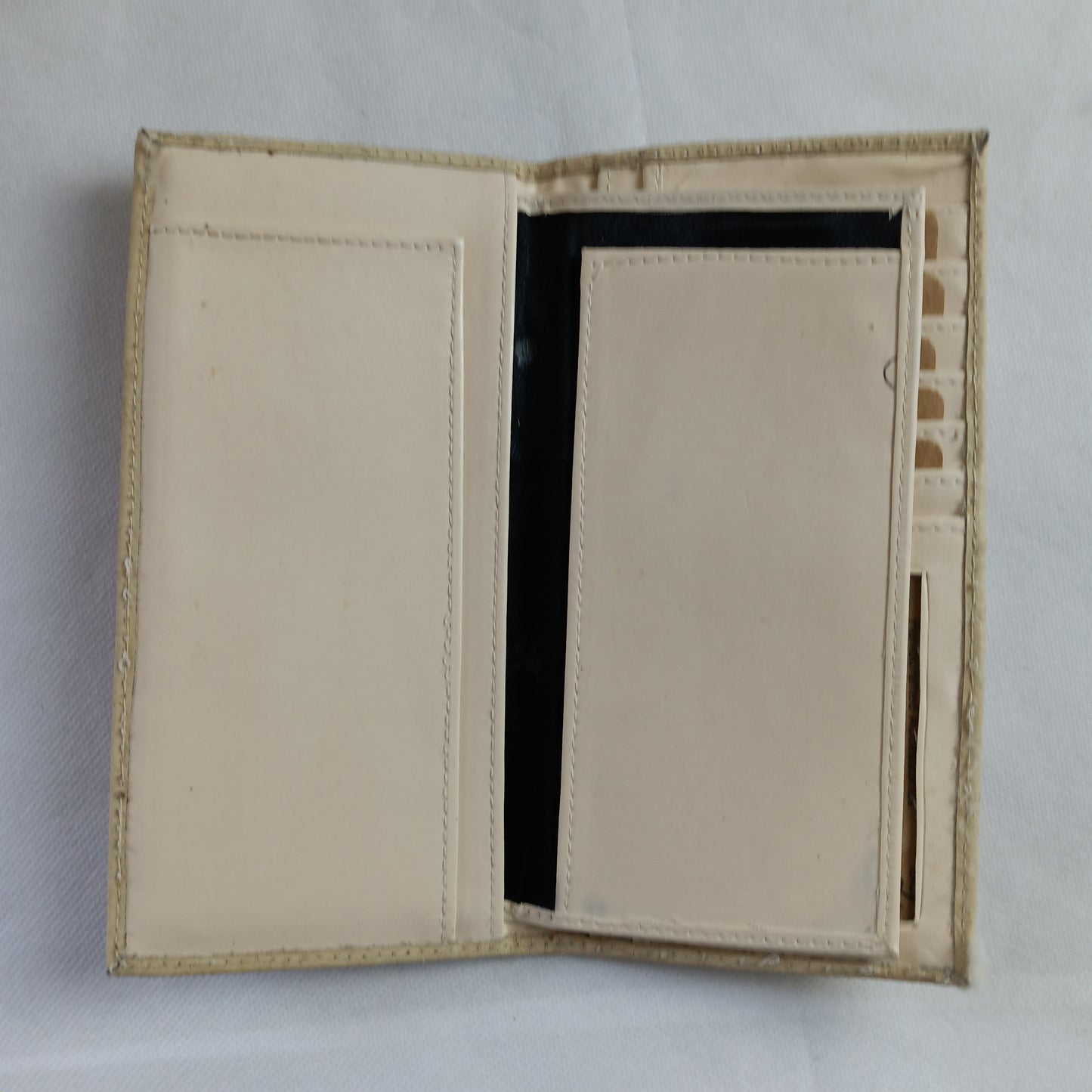 EH12123 WHITE STATE OF TEXAS LONE STAR GENUINE LEATHER WALLET CHECKBOOK MENS WALLET #EH12133