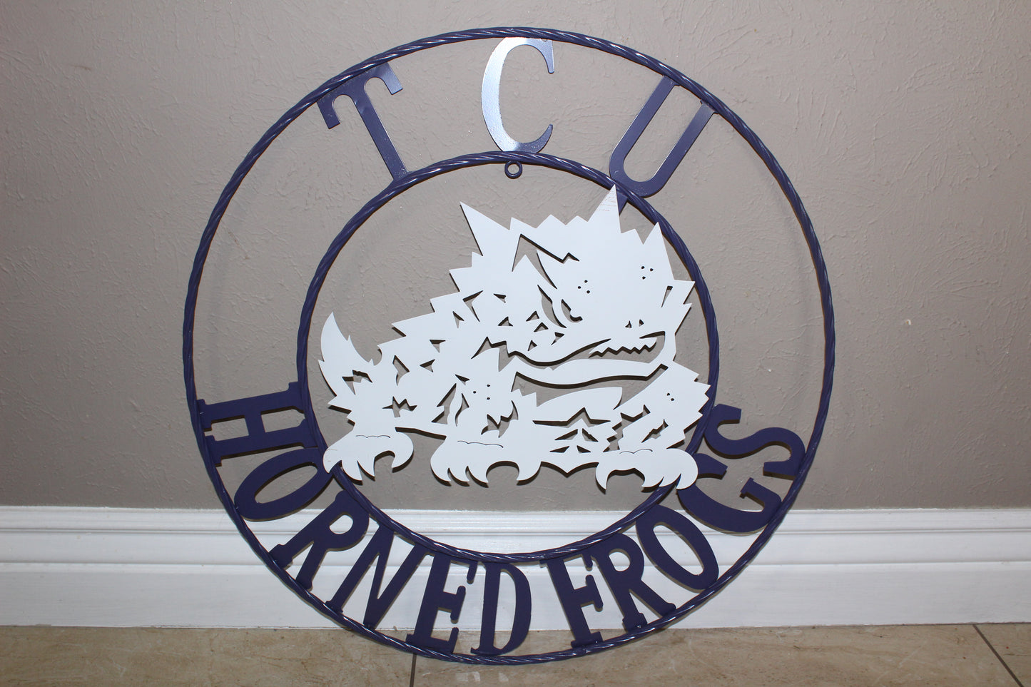 12",18",24",32",36" TCU HORNED FROGS CUSTOM METAL VINTAGE CRAFT TEAM SIGN HANDMADE