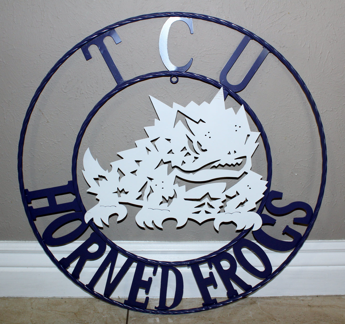 12",18",24",32",36" TCU HORNED FROGS CUSTOM METAL VINTAGE CRAFT TEAM SIGN HANDMADE