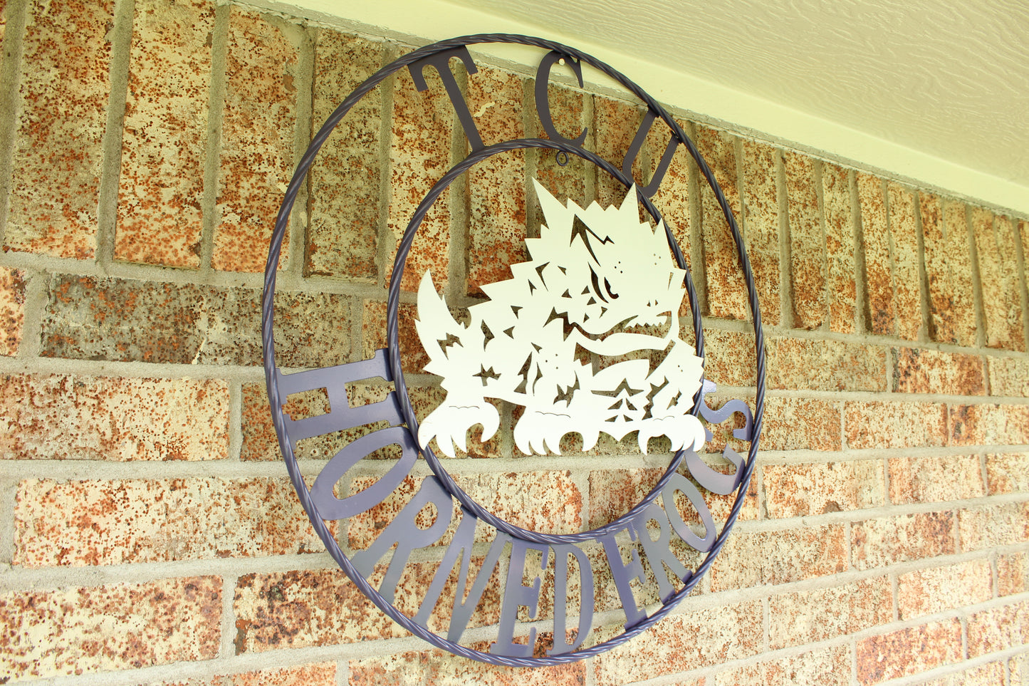 12",18",24",32",36" TCU HORNED FROGS CUSTOM METAL VINTAGE CRAFT TEAM SIGN HANDMADE