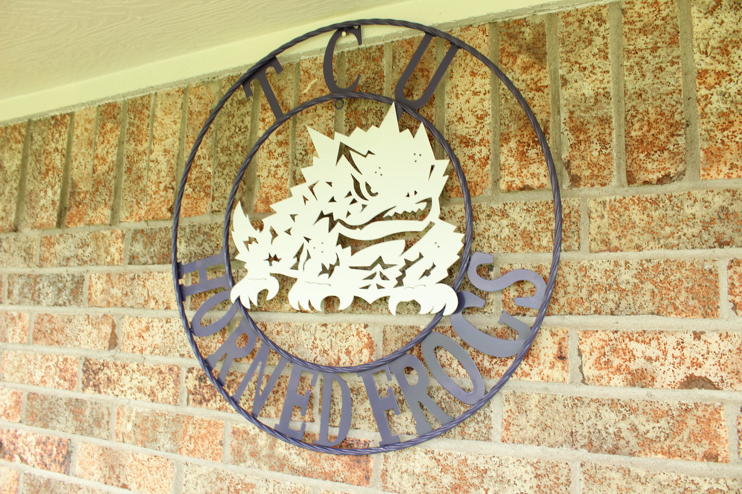 12",18",24",32",36" TCU HORNED FROGS CUSTOM METAL VINTAGE CRAFT TEAM SIGN HANDMADE