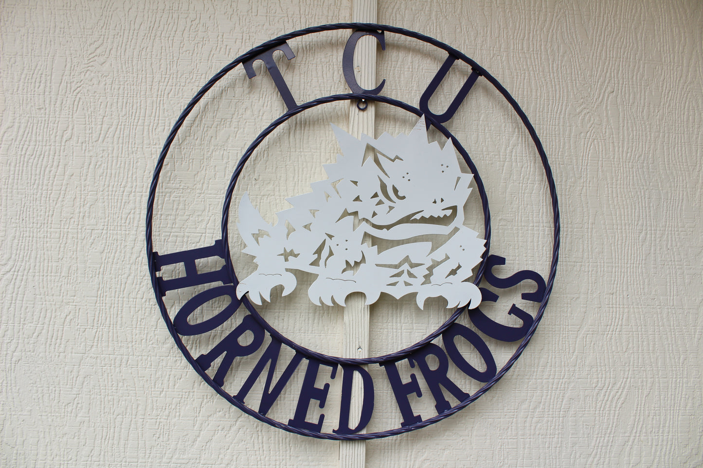12",18",24",32",36" TCU HORNED FROGS CUSTOM METAL VINTAGE CRAFT TEAM SIGN HANDMADE