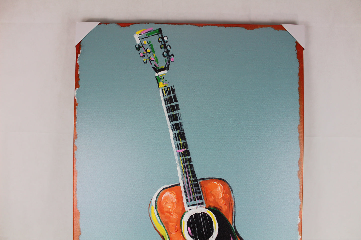 RA0152 28"x40" GUITAR CANVAS PAINTING PICTURE WESTERN COUNTRY HOME WALL DECOR HANDMADE