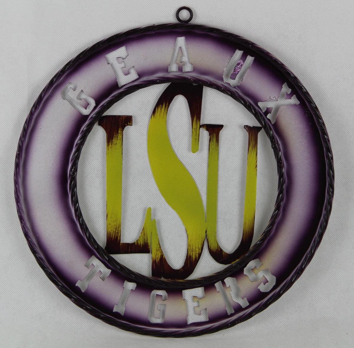 12",18",24",32" LSU GEAUX TIGERS CUSTOM METAL VINTAGE CRAFT SIGN TEAM WALL ART WESTERN HOME DECOR
