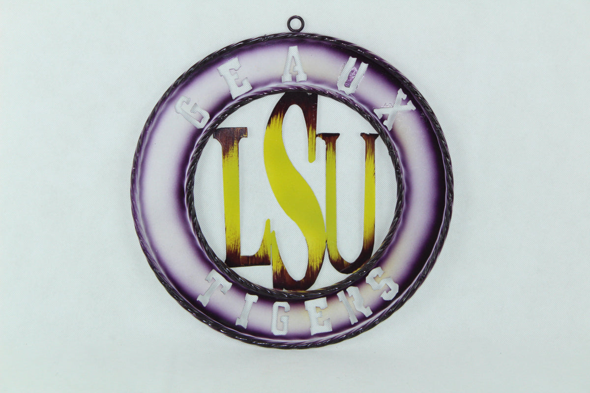 12",18", 24", 32", 36" GEAUX TIGERS CUSTOM METAL VINTAGE CRAFT SIGN TEAM HANDMADE