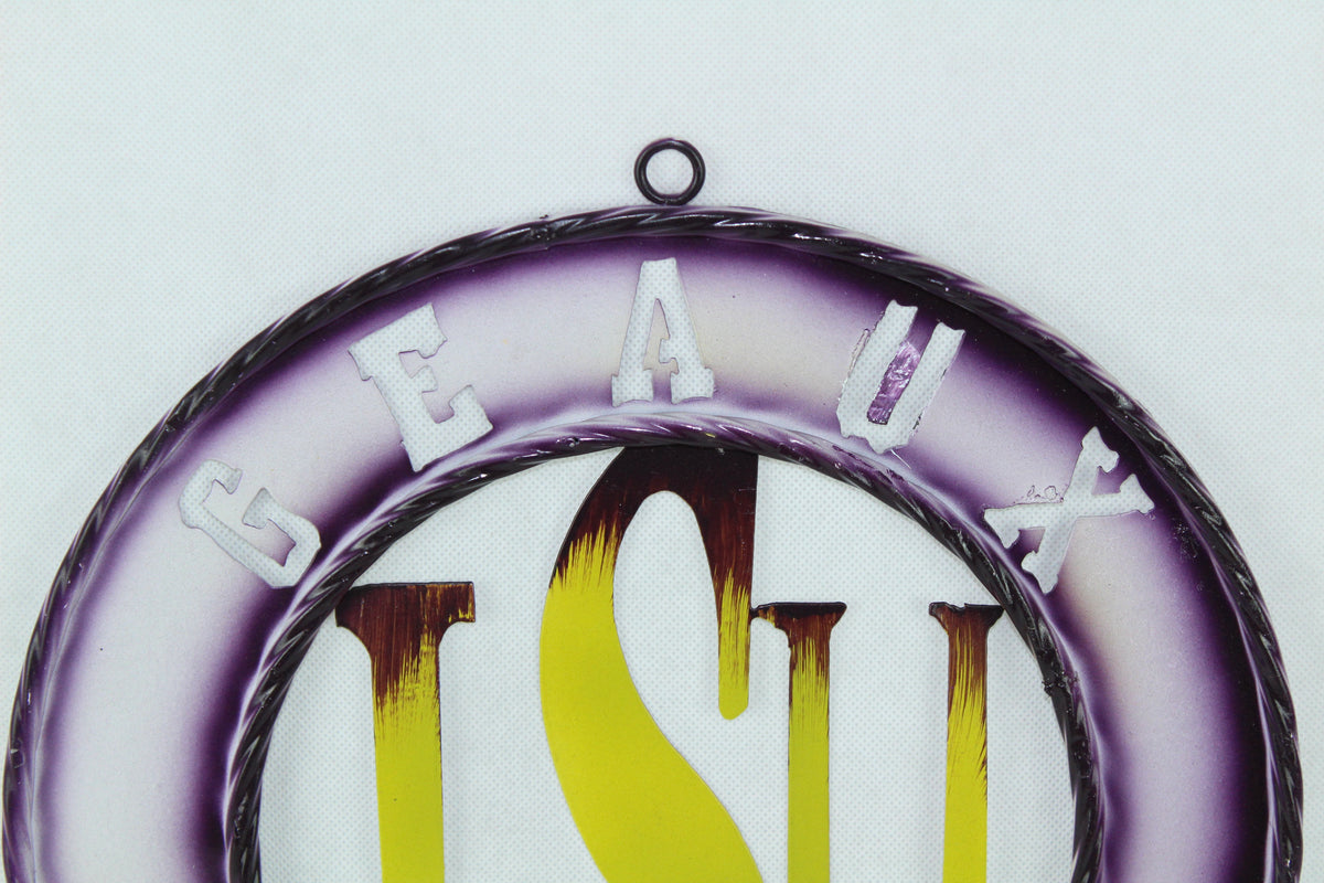 12",18", 24", 32", 36" GEAUX TIGERS CUSTOM METAL VINTAGE CRAFT SIGN TEAM HANDMADE
